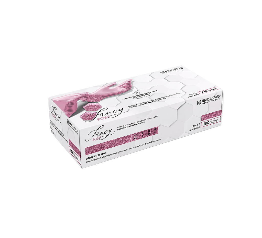 Boite 100 Unigloves Fancy Rose Nitrile Gloves