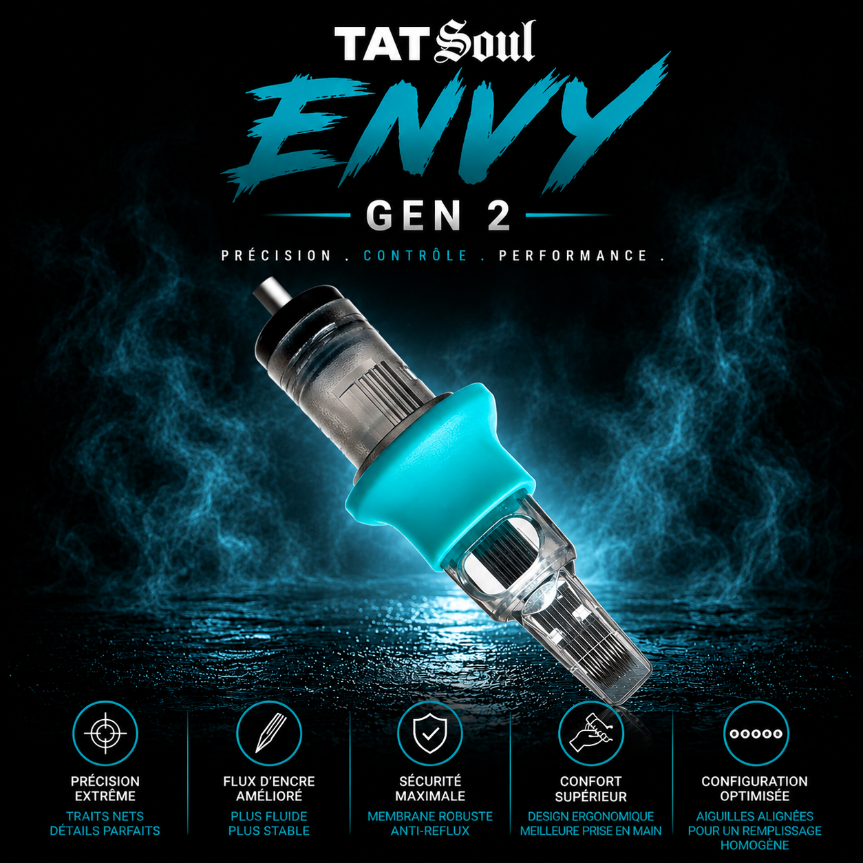 Box of 20 TATSoul Envy Gen 2 Cartridges - Curved Magnum Bugpin