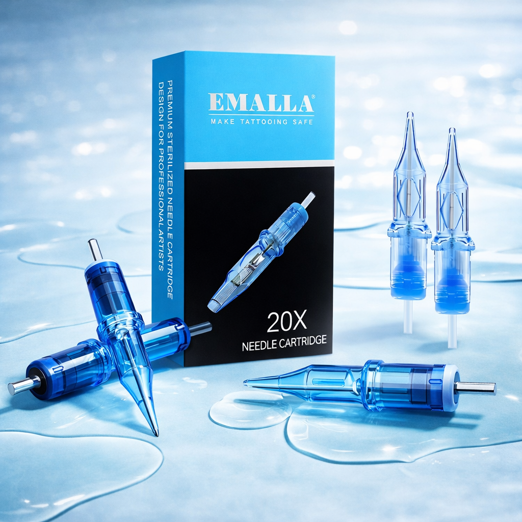 Box of 20 EMALLA Eliot Cartridges  Long Taper - Round Shader