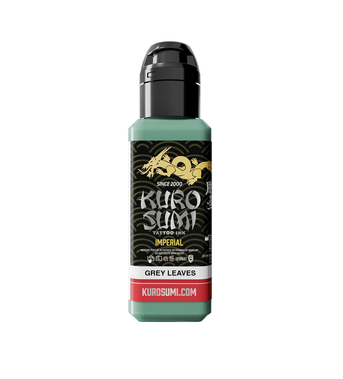 Kuro Sumi Imperial Tattoo Ink - Grey Leaves